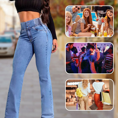 💕חידוש לאביב👖ג'ינס מתרחב עם מותניים גבוהות