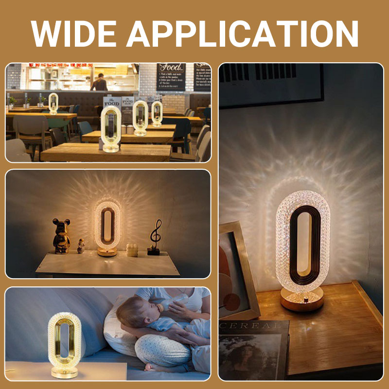 Ladattava ylellinen kristalli-LED-yövalo