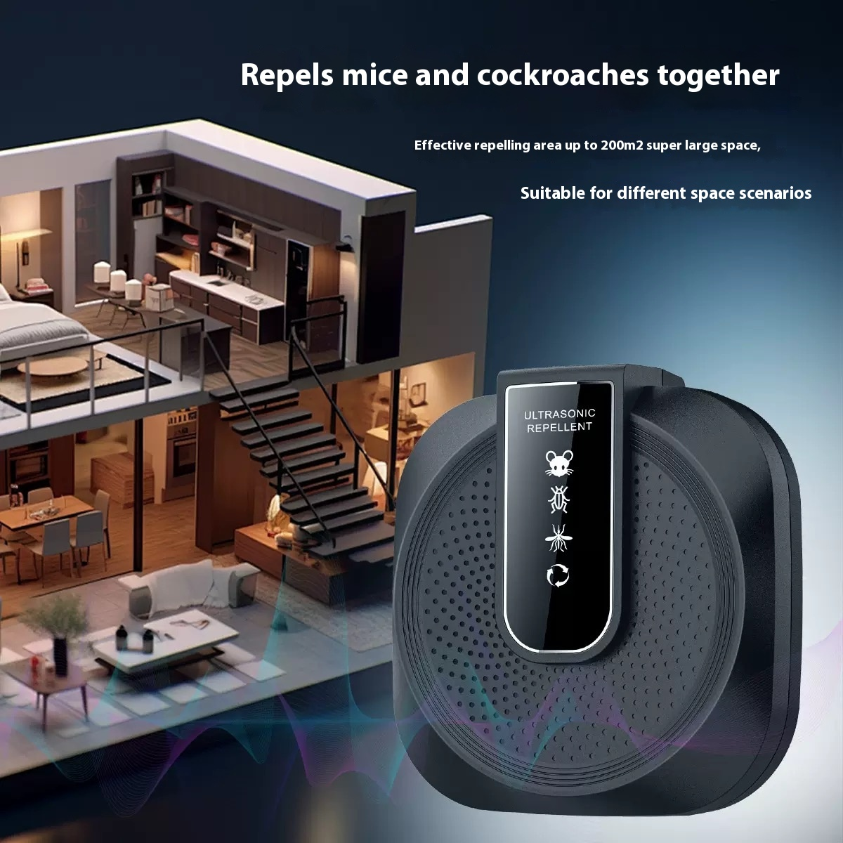 Ultrasonic anti-boating and rat repeller is powerful - 360° smart technology